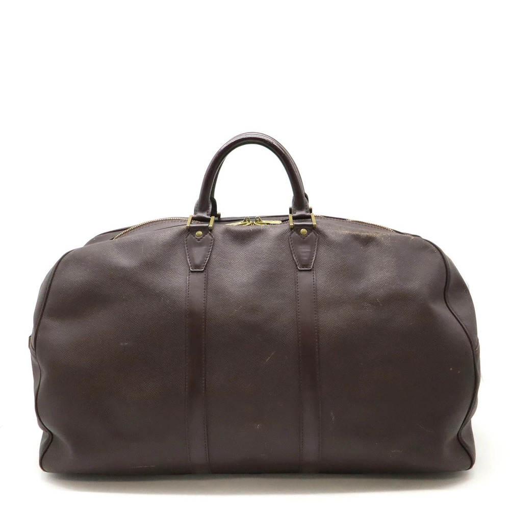 LOUIS VUITTON Taiga Kendall Boston Bag Travel Leather Acajou Shoulder Strap
